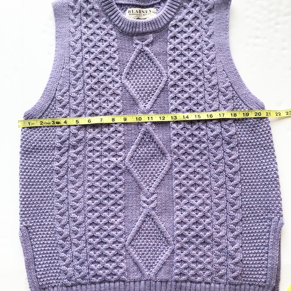 BLARNEY WOOLEN MILLS Nuala Sleeveless Crew Sweater Vest Womens Medium - Picture 5 of 5